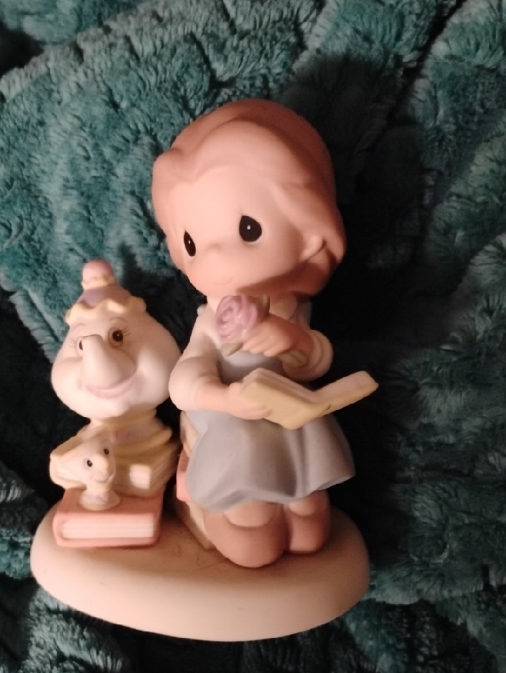 Disney Beauty And The Beast Figurine  with Logo Precious Moments Markings